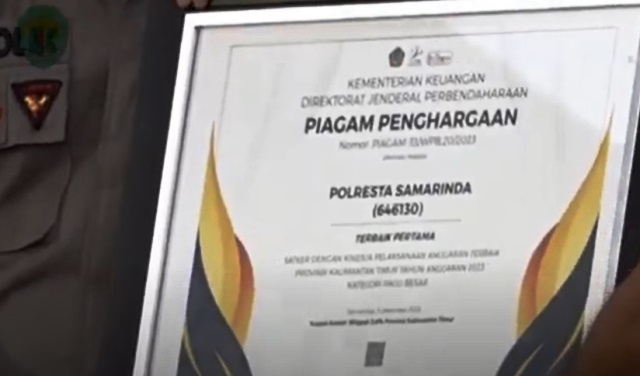 Penghargaan Polresta Samarinda