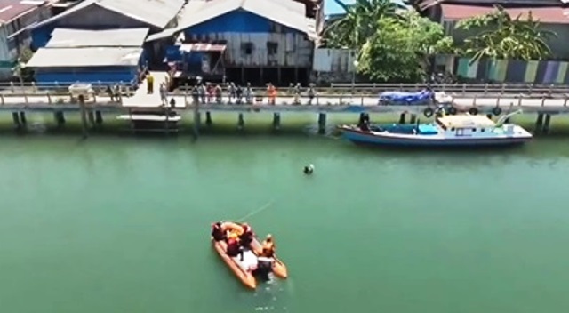 pria tengelam di sungai Manggar Balikpapan