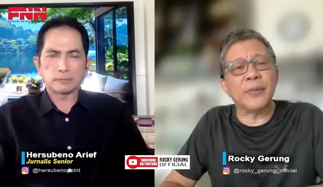 Rocky Gerung kritik rektor Unri