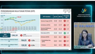 nilai tukar petani kaltim turun