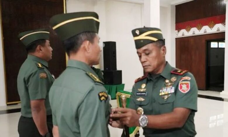 serah terima jabatan di Korem 091/ASN
