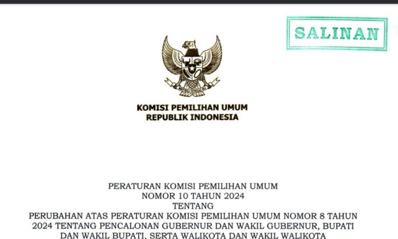 PKPU Nomor 10 Tahun 2024