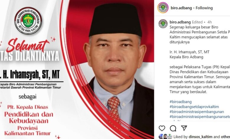 Plt Kepala Disdikbud Kaltim
