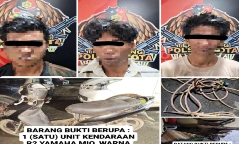 Pencurian besi gorong-gorong