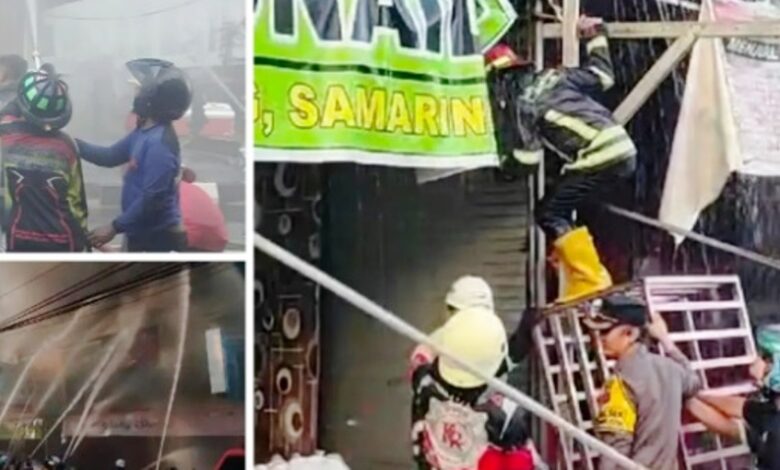 Kebakaran di Jalan Panglima Batur Samarinda