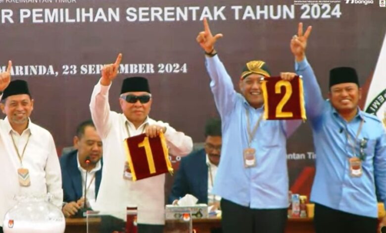 Pengundian nomor urut Pilkada Kaltim 2024