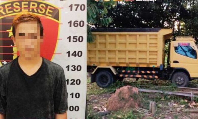 pencurian dump truck