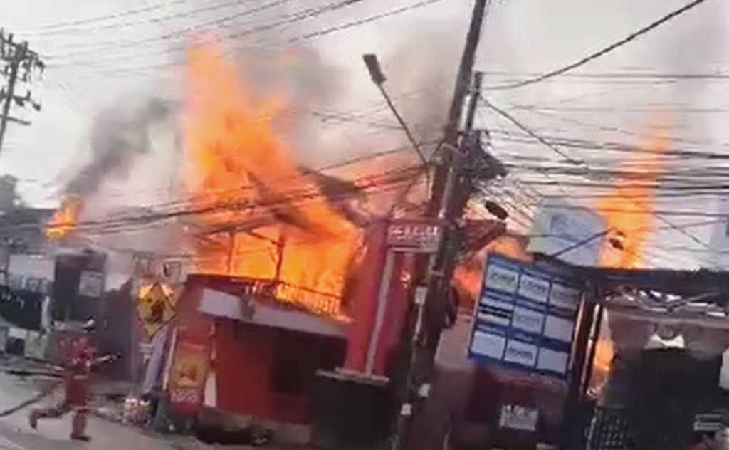 kebakaran di Jalan Gerilya Samarinda