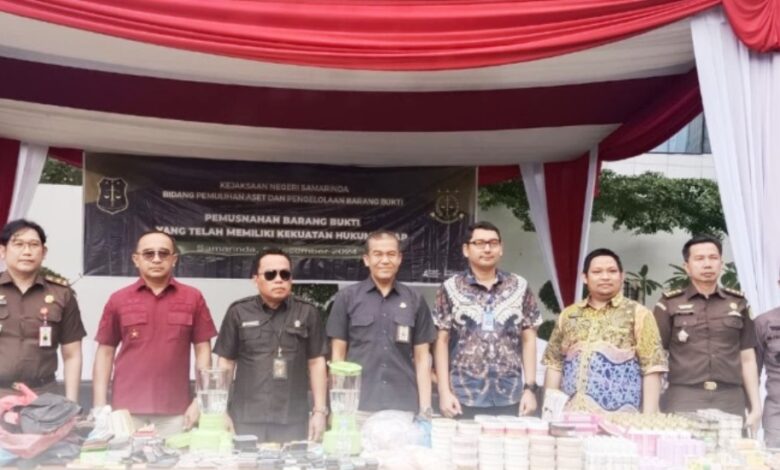 pemusnahan barang bukti Kejaksaan Negeri Samarinda