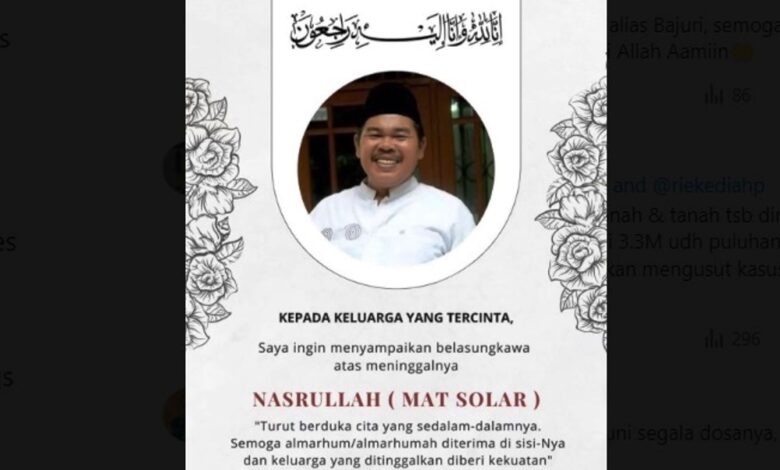 Mat Solar meninggal