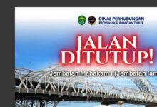 Jembatan Mahakam Ditutup