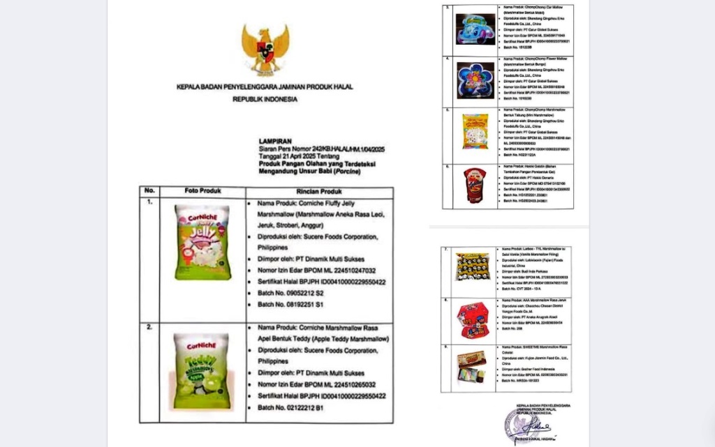 makanan mengandung babi