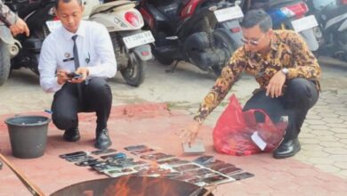 pemusnahan barang terlarang Lapas Samarinda