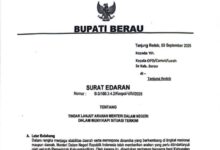 Edaran Bupati Berau