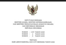 Daftar Hari Libur Nasional Cuti Bersama 2026