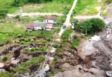 Longsor Jalan Desa Kukar