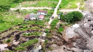 Longsor Jalan Desa Kukar