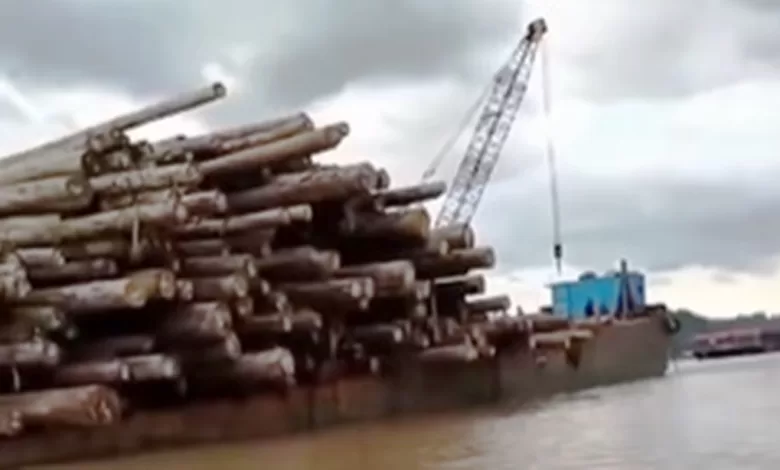 buruh kayu tenggelam Sungai Mahakam