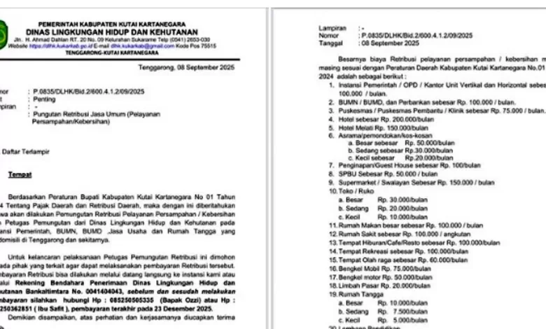 retribusi sampah kukar