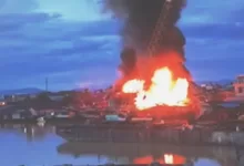 kebakaran Jalan Milono Berau