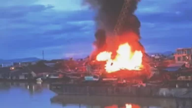 kebakaran Jalan Milono Berau