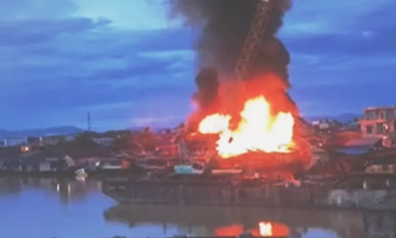 kebakaran Jalan Milono Berau