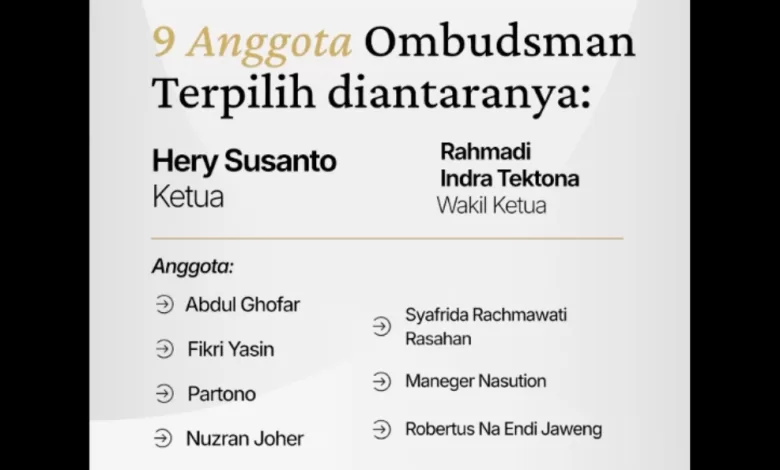 Ombudsman Terpilih 2026