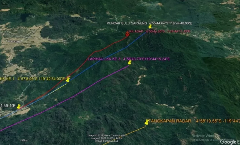 pesawat hilang kontak Maros