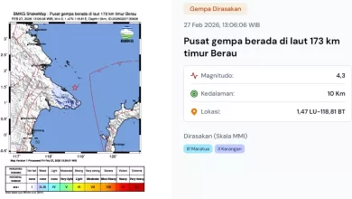 gempa berau terkini