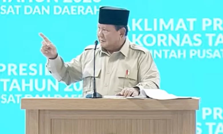 prabowo rakornas 2026