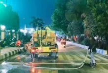 pembersihan pasca demo samarinda