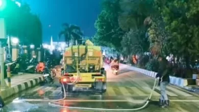 pembersihan pasca demo samarinda