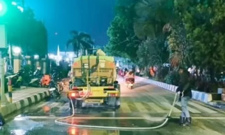 pembersihan pasca demo samarinda