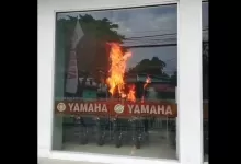 kebakaran dealer Yamaha Samarinda