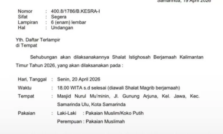 salat istighosah Kaltim