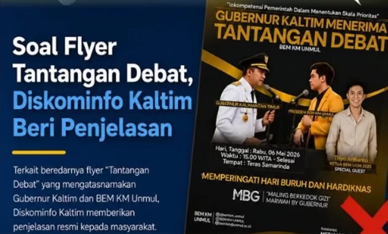Flyer debat Gubernur Kaltim