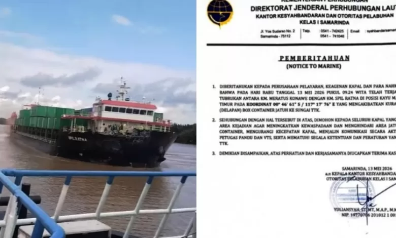 tabrakan kapal Muara Jawa