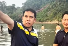 sungai mahakam surut