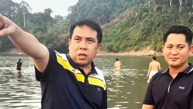 sungai mahakam surut