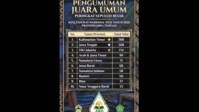 Kaltim juara umum MTQ 2026