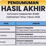 Komisaris Independen BUMD Kaltim